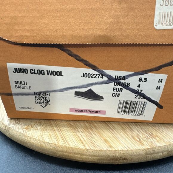 Merrell Juno Clog Wool Womens Size 6.5 Slippers Gray Slip On Shoes J002274 - Picture 2 of 8